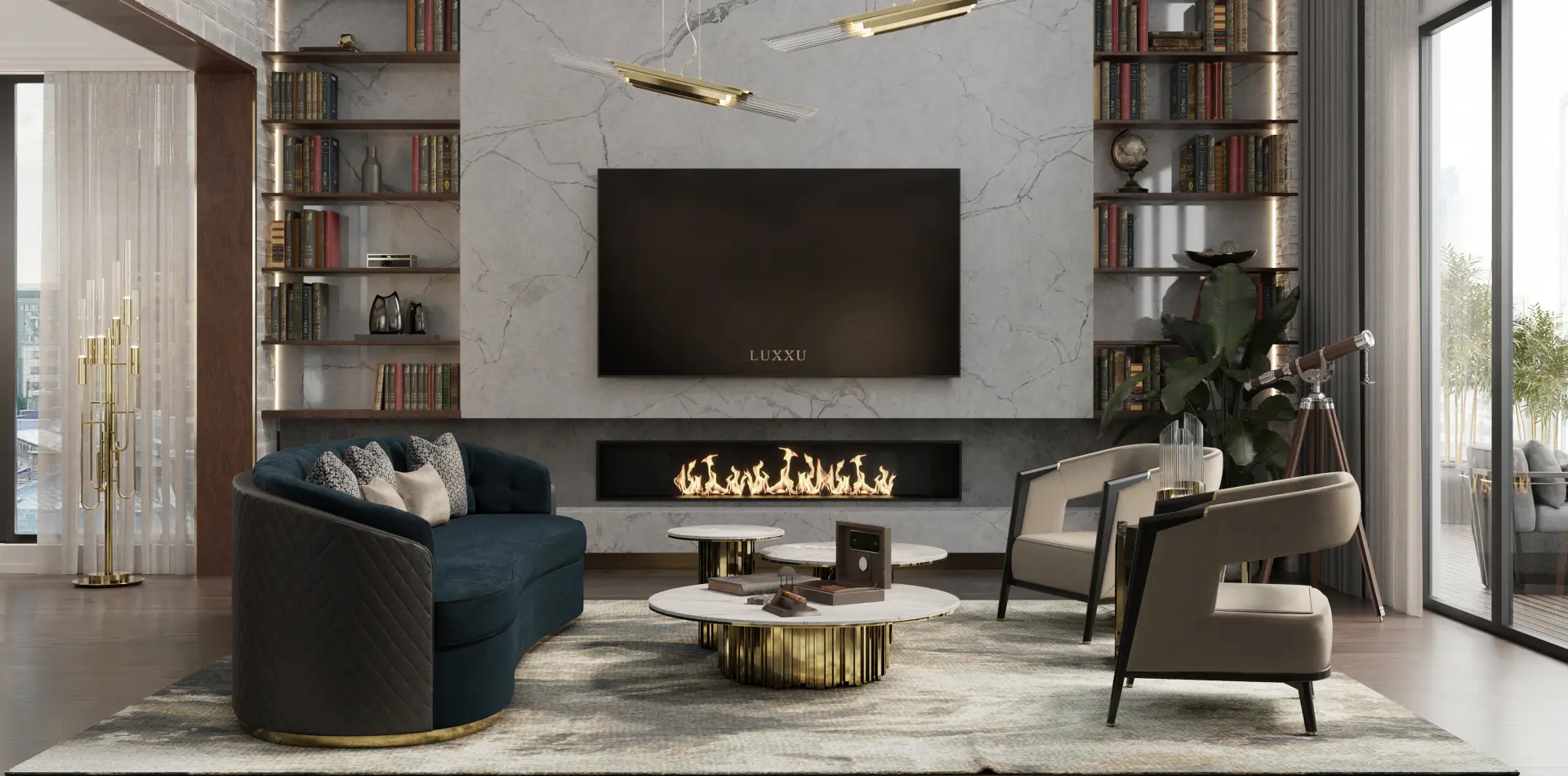 Elevate Your Living Room with High-end Furnishings!